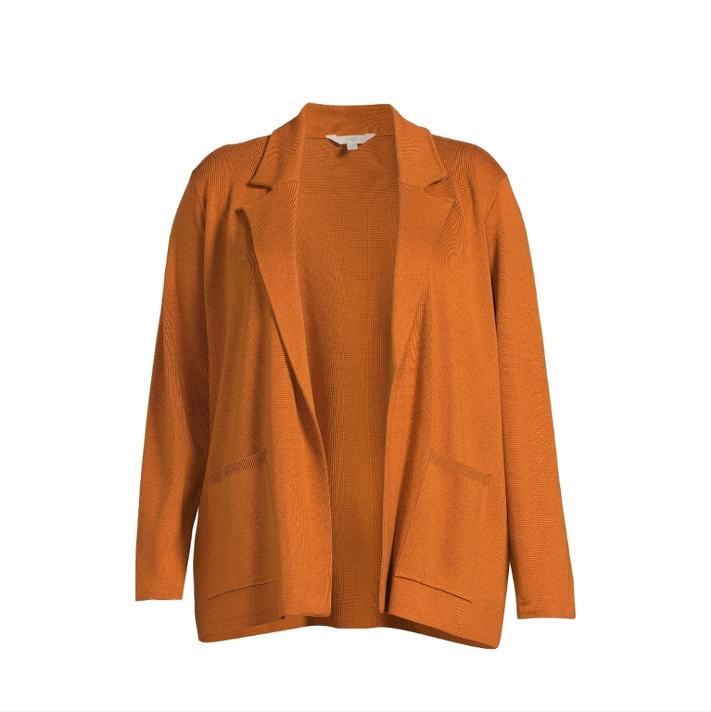 Terra And Sky Womens Plus Size Knit Blazer 4X